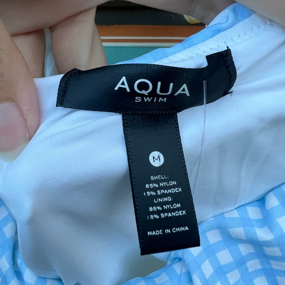 *NWT* Bloomingdale’s Gingham Cut-Out One Piece Swim - Picture 5 of 6